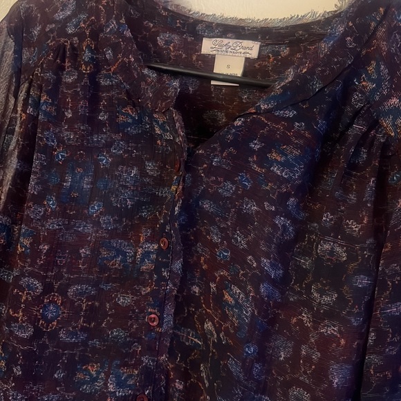 Lucky Brand floral sheer top size S - Picture 6 of 8